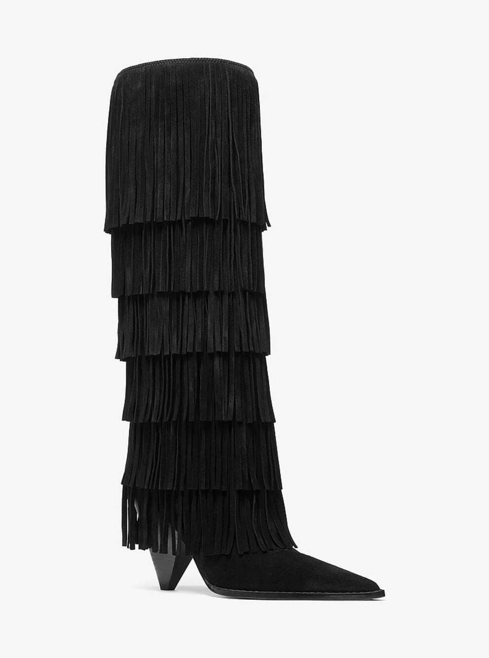 Michael Kors Jayla Fringed Boots Retail $635